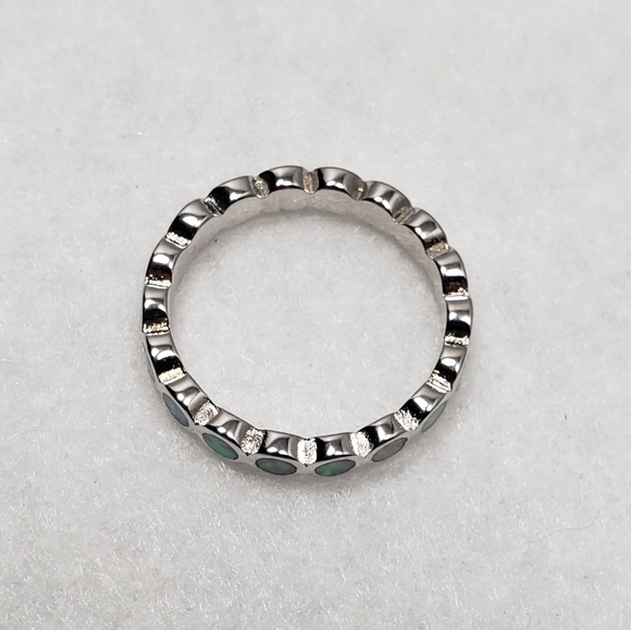 10k Opal Eternity Band - Picture 3 of 9